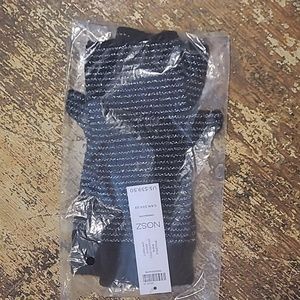 Chico's NOSZ Lurex Knit Gloves, Cold Weather, Black